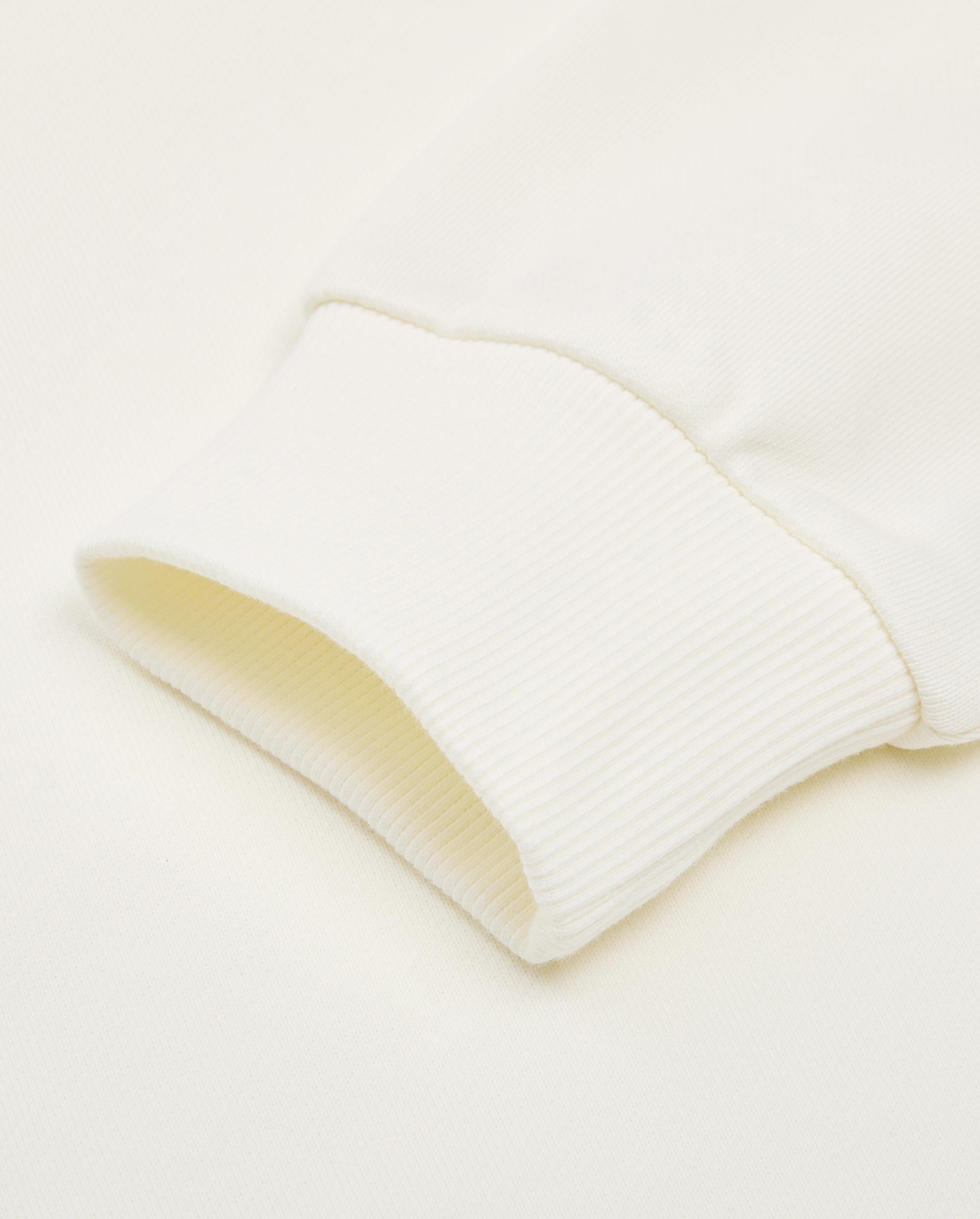 1011896-262 | MEN'S LOGO DROPPED SHOULDERS COTTON SWEATSHIRT | MARSHMALLOW