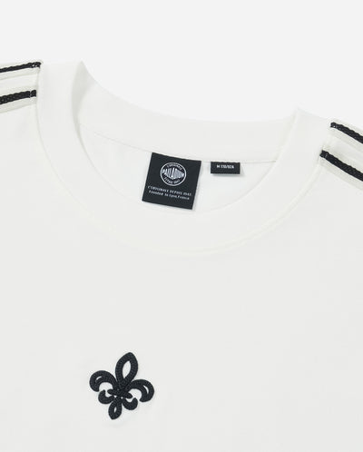 1011898-262 | MEN'S IRIS LOGO LOOSE FIT SIDE STRIPED T-SHIRT | MARSHMALLOW