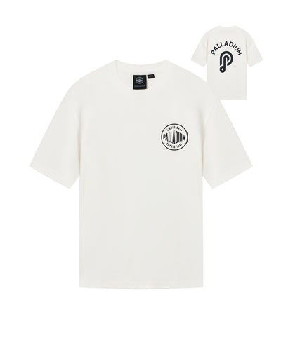 1011906-262 | MEN'S PALLADIUM LOGO THEME PRINTED T-SHIRT | MARSHMALLOW