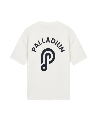 1011906-262 | MEN'S PALLADIUM LOGO THEME PRINTED T-SHIRT | MARSHMALLOW