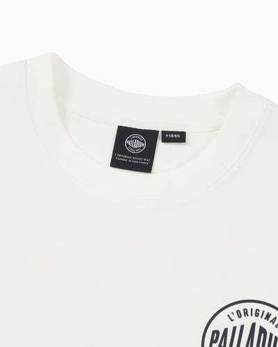 1011906-262 | MEN'S PALLADIUM LOGO THEME PRINTED T-SHIRT | MARSHMALLOW