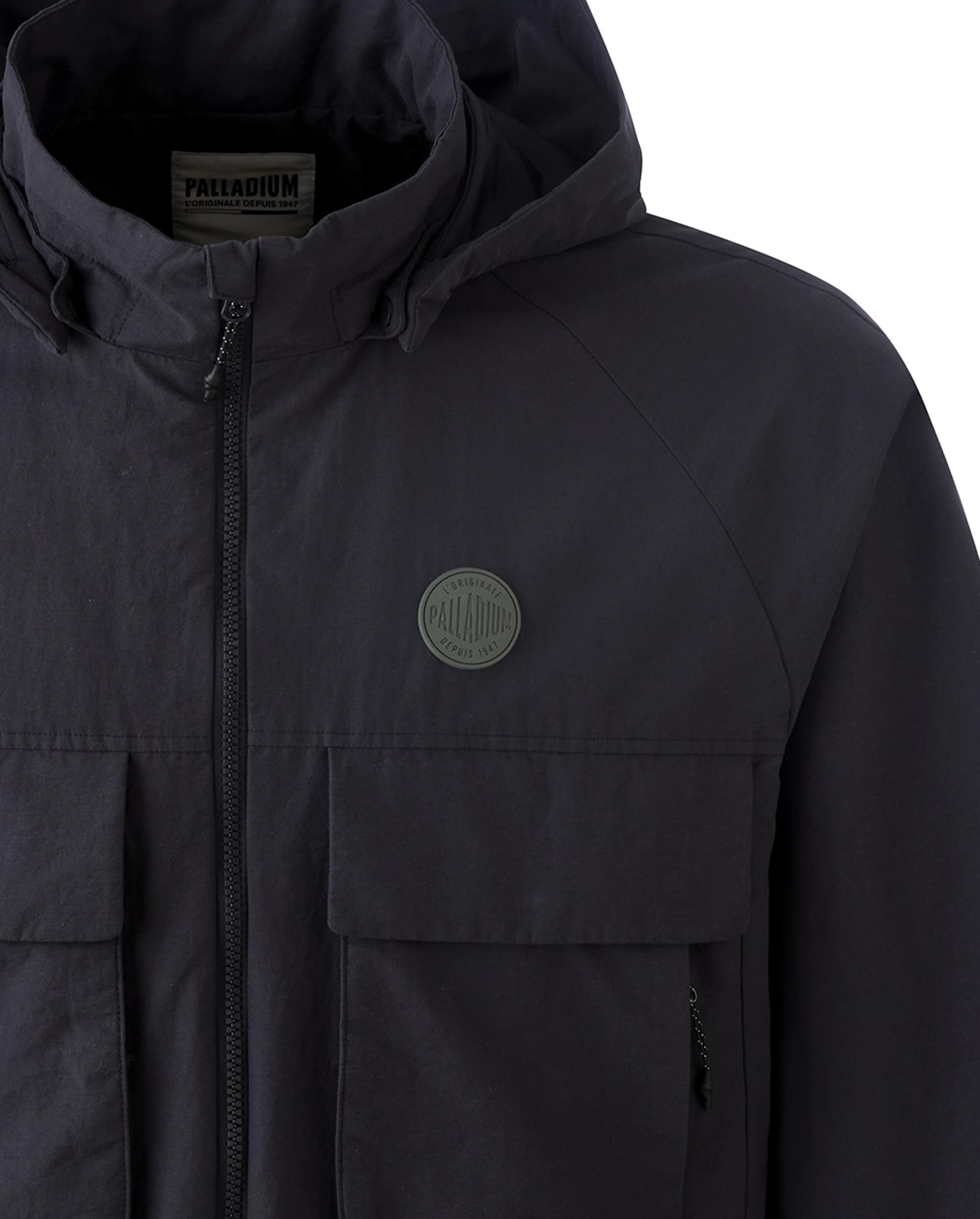 1012309-006 | MEN'S PALLADIUM LOGO CARGO HOODED JACKET | CARBON BLACK