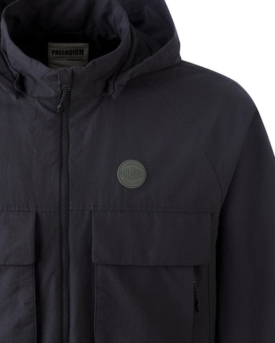 1012309-006 | MEN'S PALLADIUM LOGO CARGO HOODED JACKET | CARBON BLACK