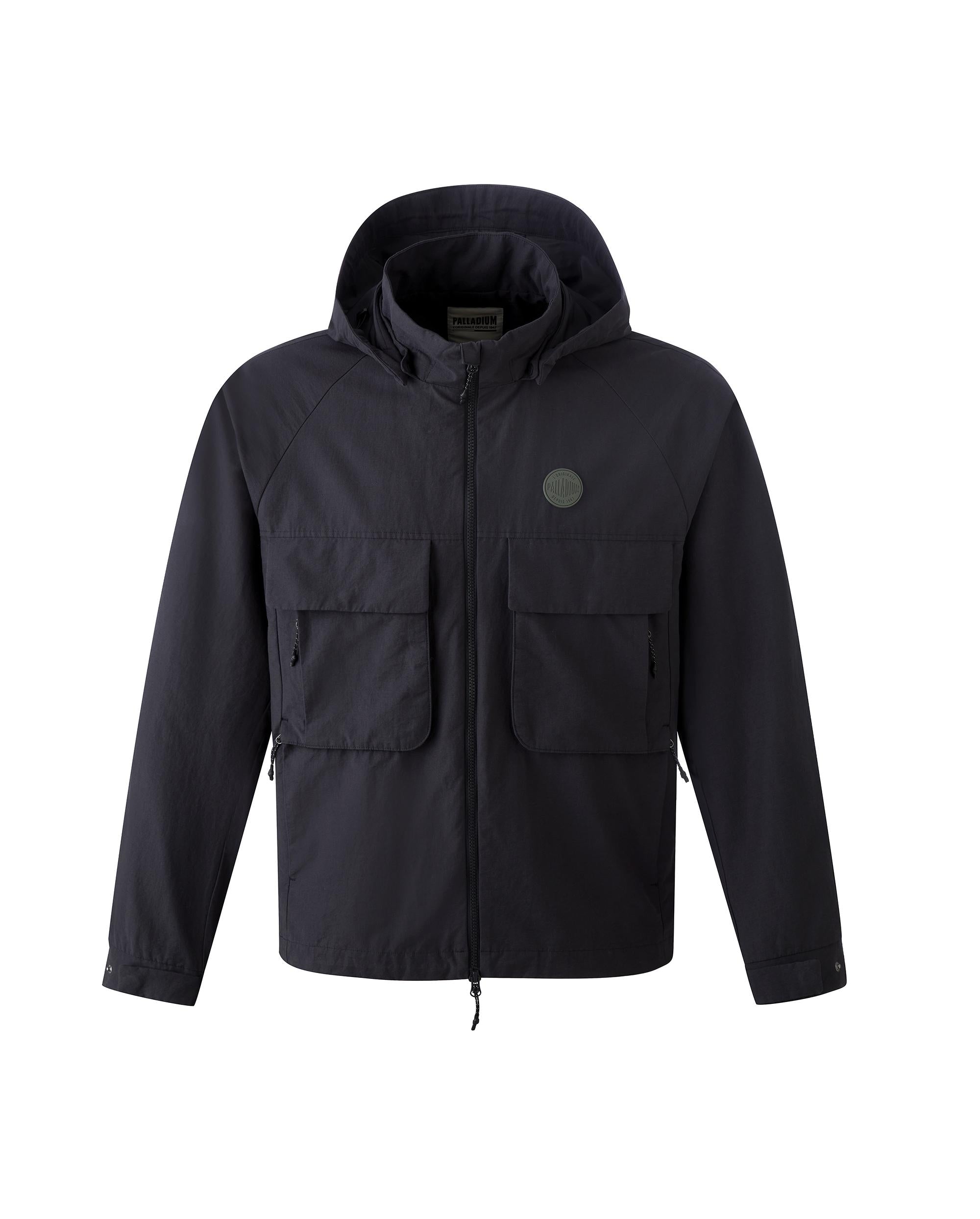 1012309-006 | MEN'S PALLADIUM LOGO CARGO HOODED JACKET | CARBON BLACK