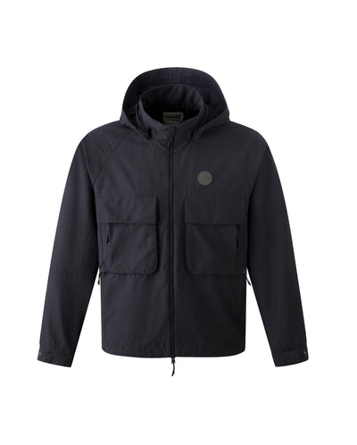 1012309-006 | MEN'S PALLADIUM LOGO CARGO HOODED JACKET | CARBON BLACK