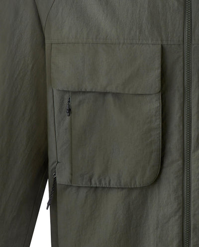 1012309-314 | MEN'S PALLADIUM LOGO CARGO HOODED JACKET | DRY GREEN