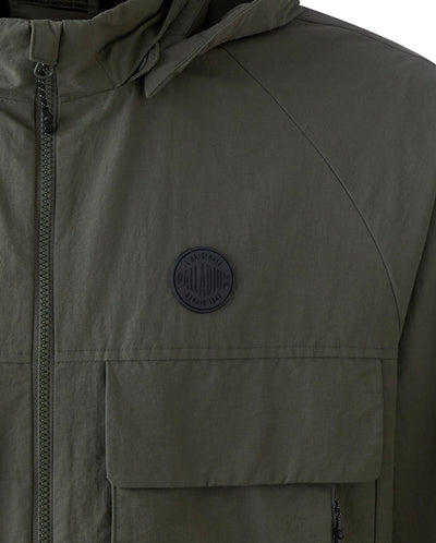 1012309-314 | MEN'S PALLADIUM LOGO CARGO HOODED JACKET | DRY GREEN