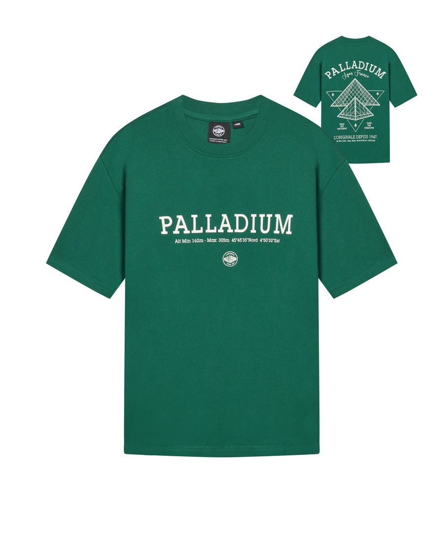 1012348-375 | MEN'S PALLADIUM LOGO COTTON T-SHIRT | BLACKISH GRN