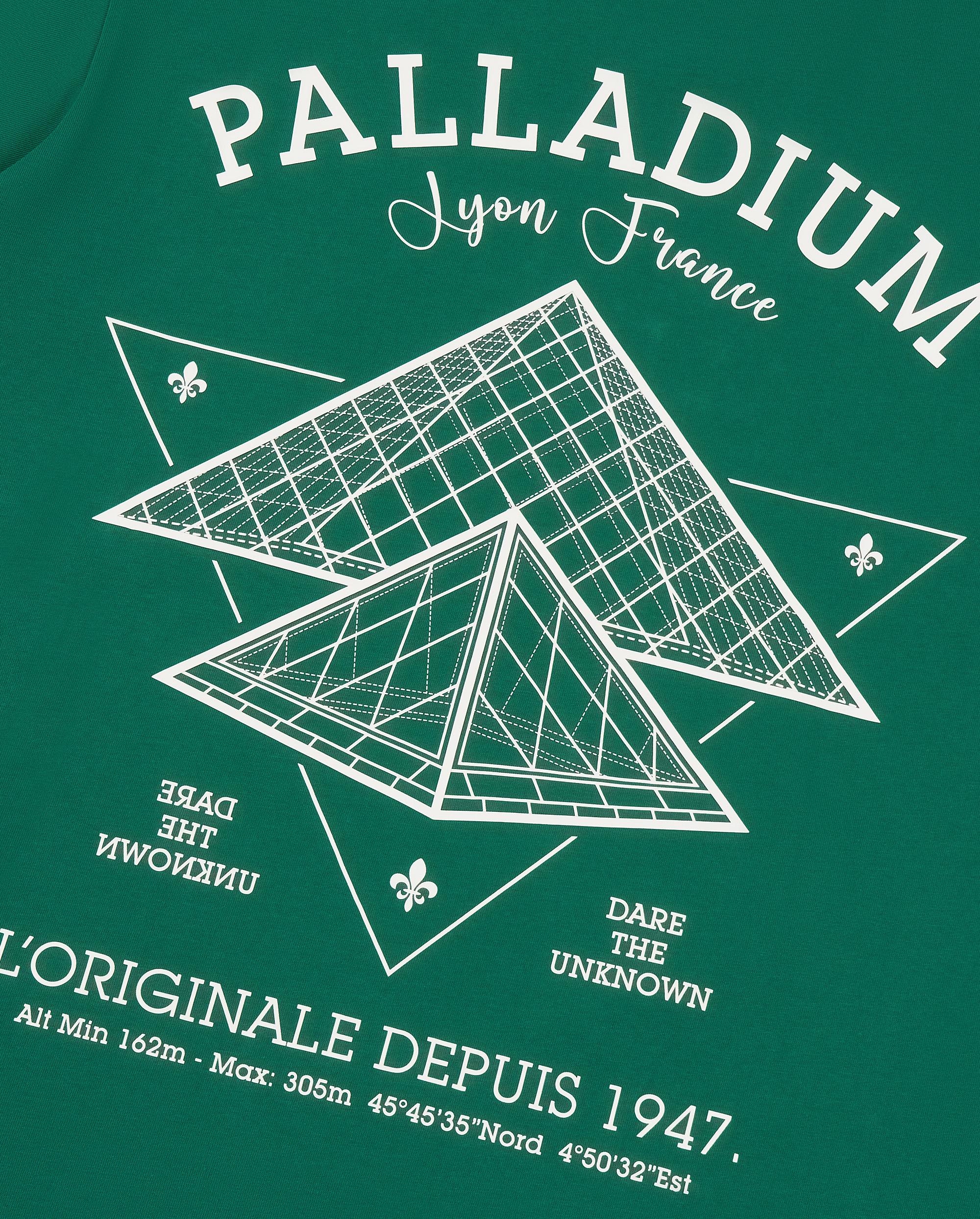 1012348-375 | MEN'S PALLADIUM LOGO COTTON T-SHIRT | BLACKISH GRN