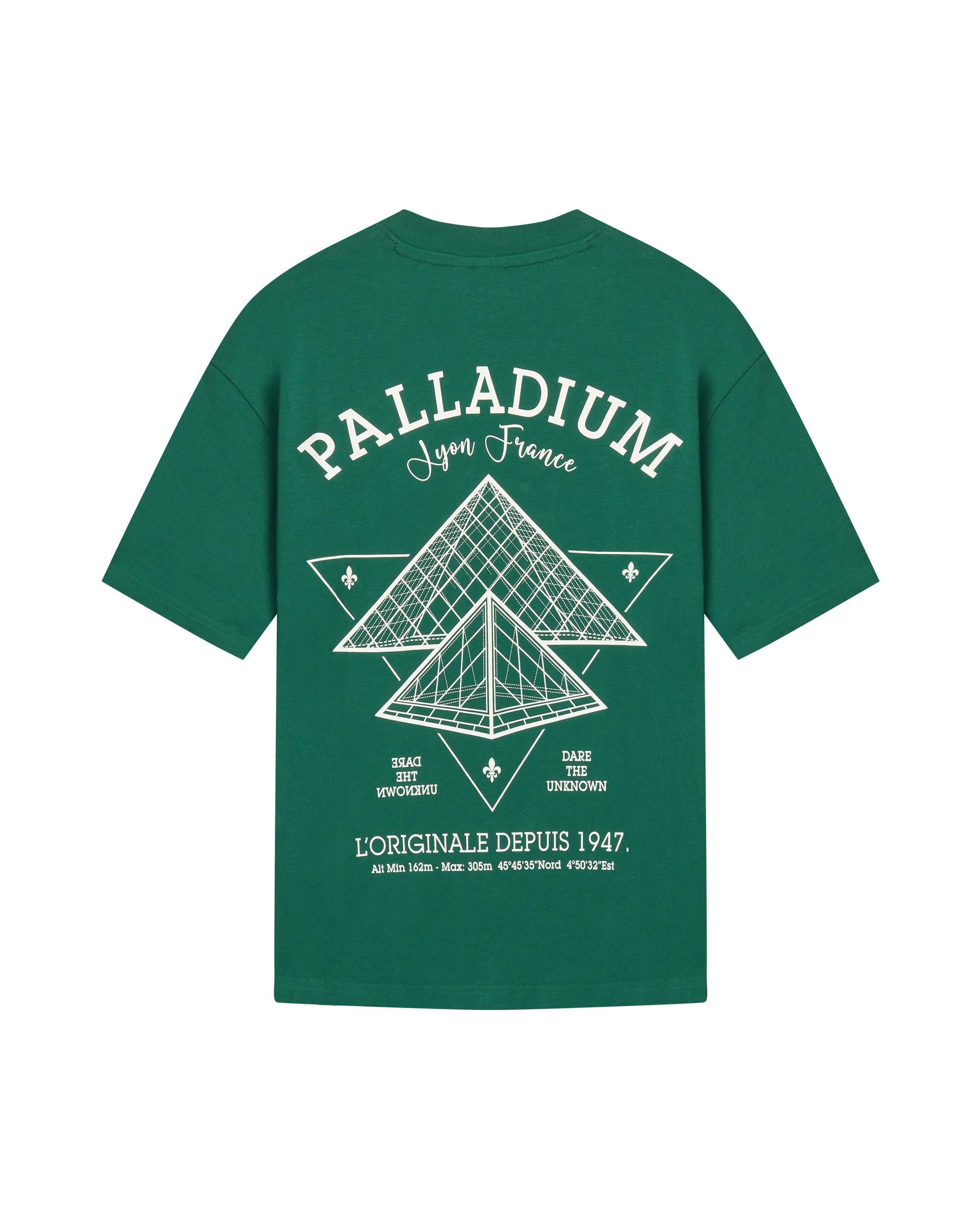 1012348-375 | MEN'S PALLADIUM LOGO COTTON T-SHIRT | BLACKISH GRN