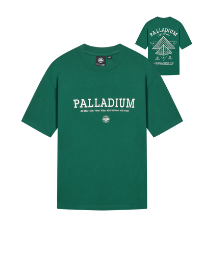 1012348-375 | MEN'S PALLADIUM LOGO COTTON T-SHIRT | BLACKISH GRN