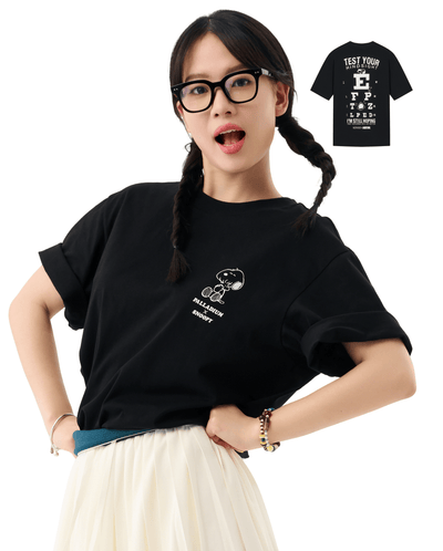 1012424-032 | PALLADIUM X SNOOPY LOGO LOOSE FIT COTTON T-SHIRT | TAP SHOE