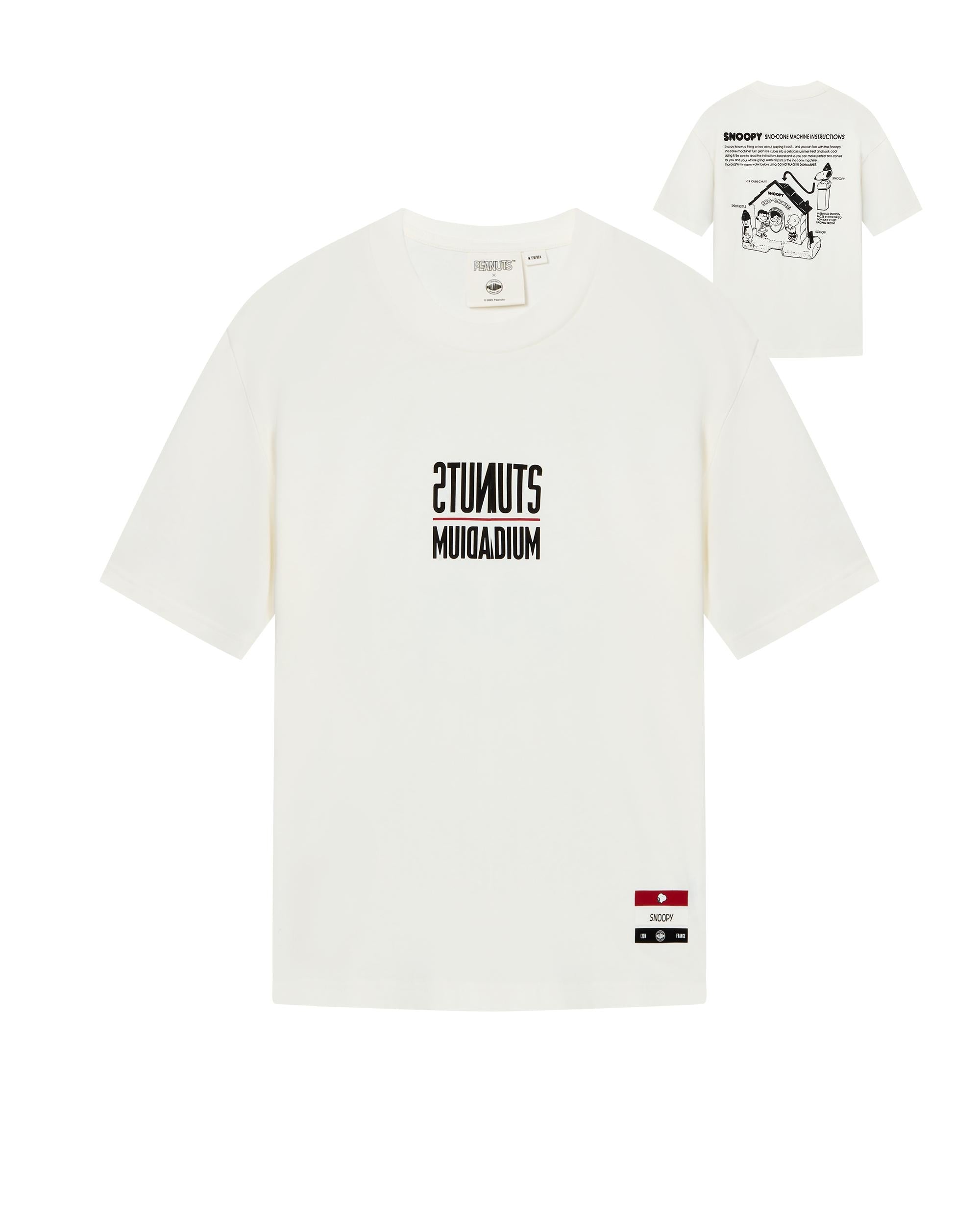 1012425-262 | PALLADIUM X SNOOPY LOGO LOOSE FIT COTTON T-SHIRT | MARSHMALLOW