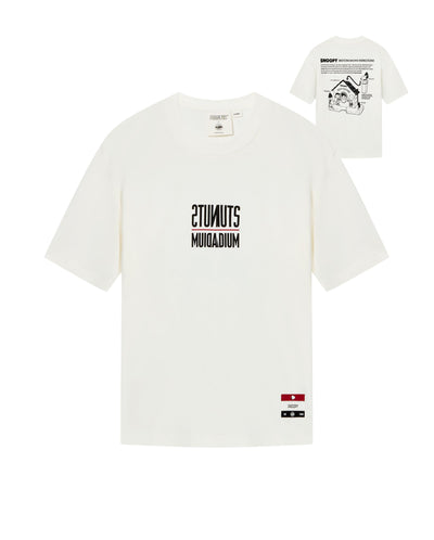 1012425-262 | PALLADIUM X SNOOPY LOGO LOOSE FIT COTTON T-SHIRT | MARSHMALLOW