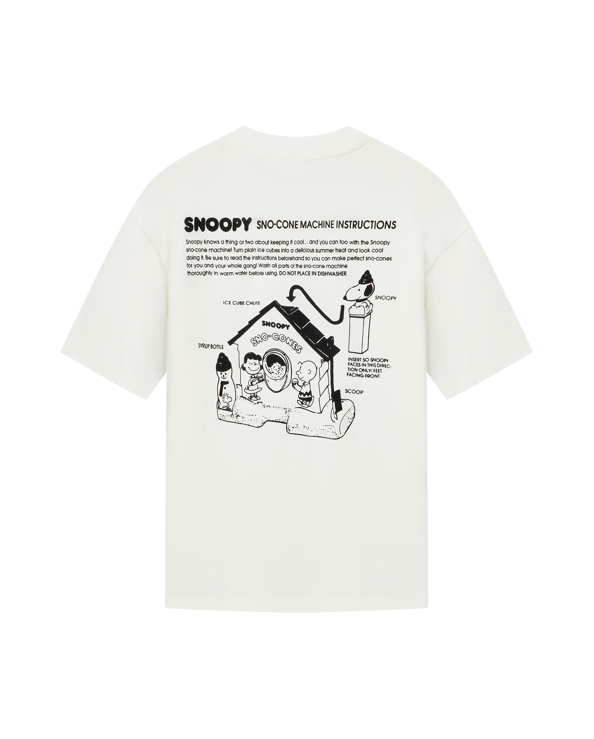 1012425-262 | PALLADIUM X SNOOPY LOGO LOOSE FIT COTTON T-SHIRT | MARSHMALLOW