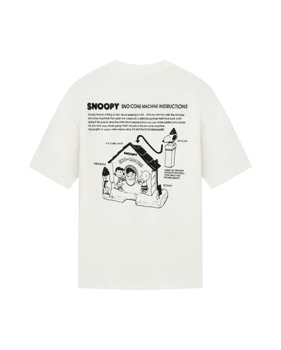 1012425-262 | PALLADIUM X SNOOPY LOGO LOOSE FIT COTTON T-SHIRT | MARSHMALLOW