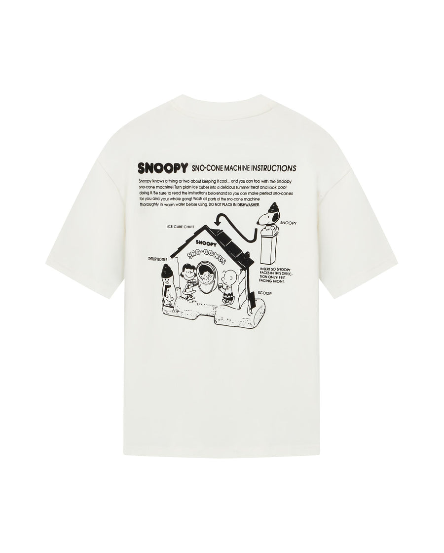 1012425-262 | PALLADIUM X SNOOPY LOGO LOOSE FIT COTTON T-SHIRT | MARSHMALLOW