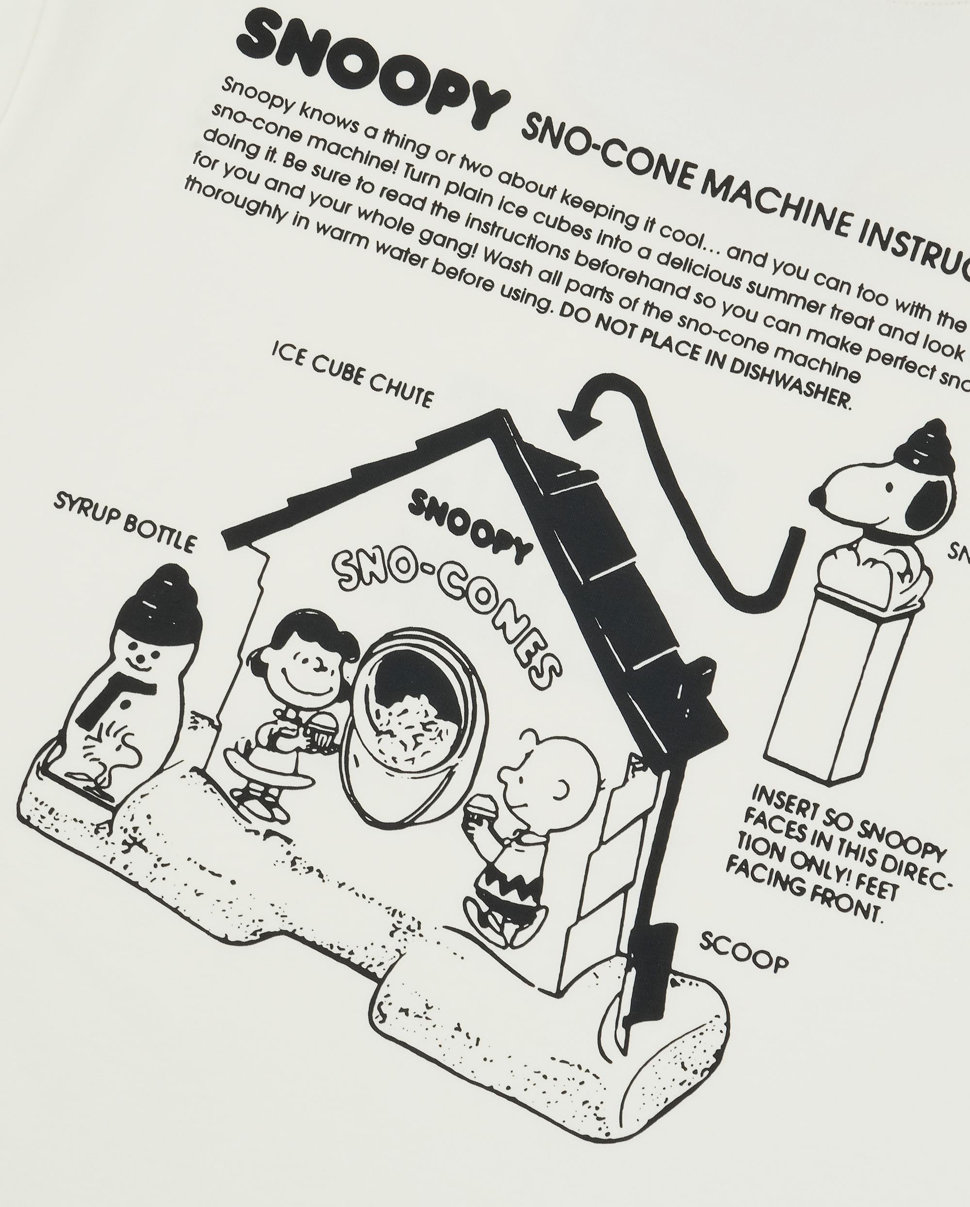 1012425-262 | PALLADIUM X SNOOPY LOGO LOOSE FIT COTTON T-SHIRT | MARSHMALLOW