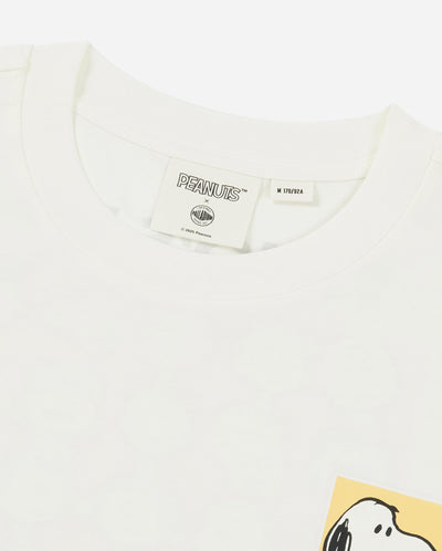 1012428-262 | PALLADIUM X SNOOPY LOGO LOOSE FIT COTTON T-SHIRT | MARSHMALLOW