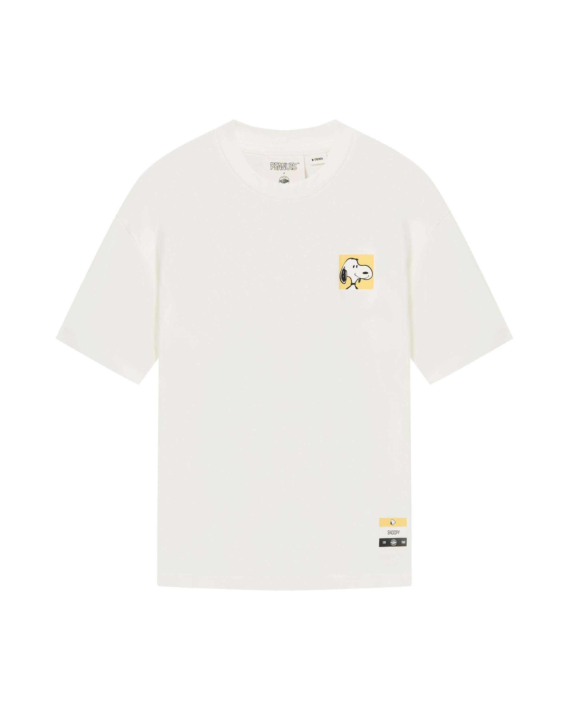 1012428-262 | PALLADIUM X SNOOPY LOGO LOOSE FIT COTTON T-SHIRT | MARSHMALLOW