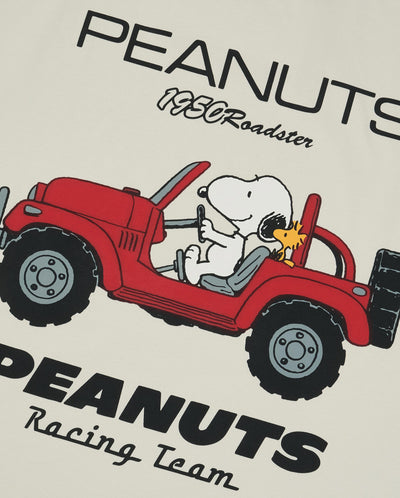 1012429-124 | PALLADIUM X SNOOPY LOGO LOOSE FIT COTTON T-SHIRT | WHISPER WHITE