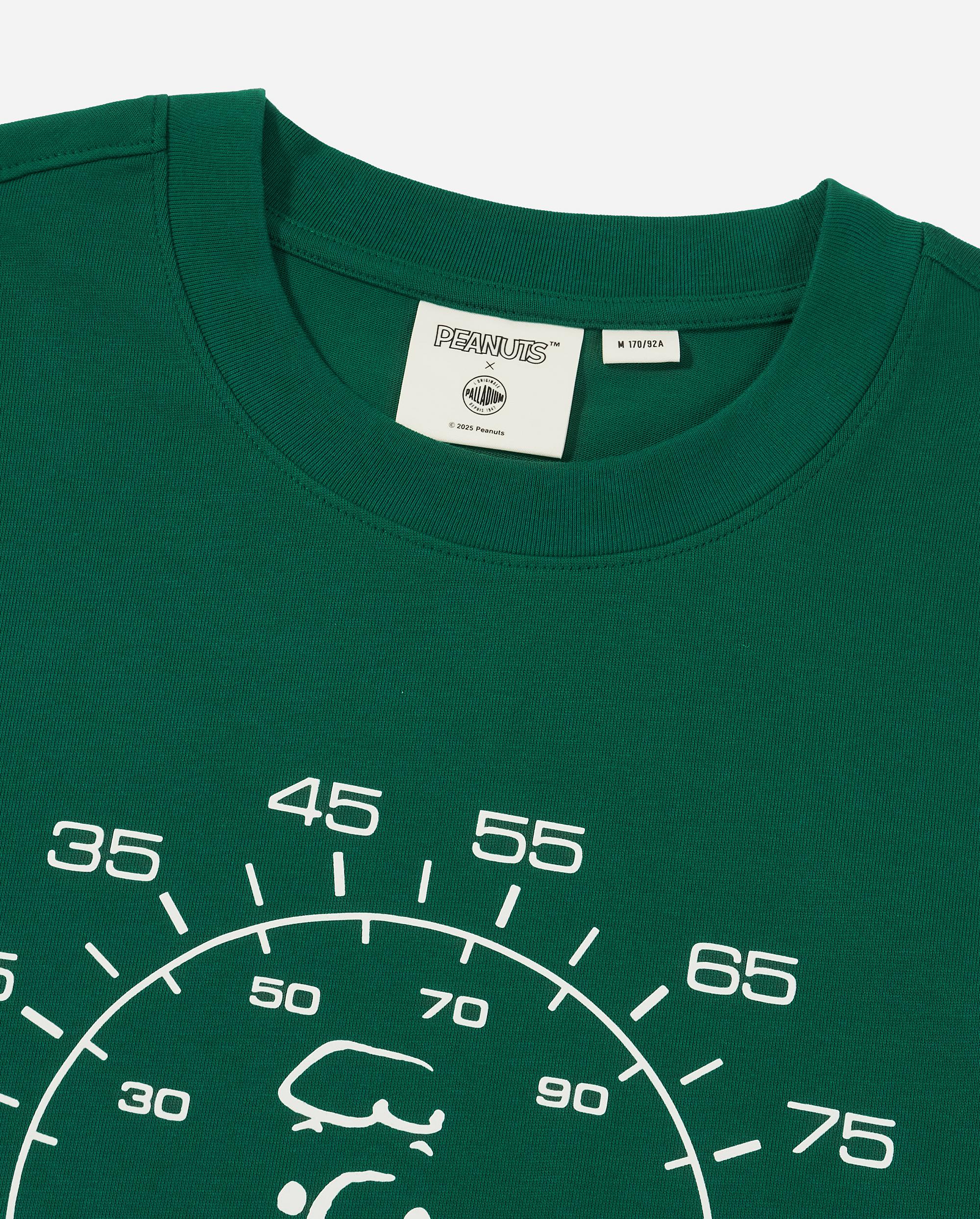 1012429-389 | PALLADIUM X SNOOPY LOGO LOOSE FIT COTTON T-SHIRT | POSY GREEN