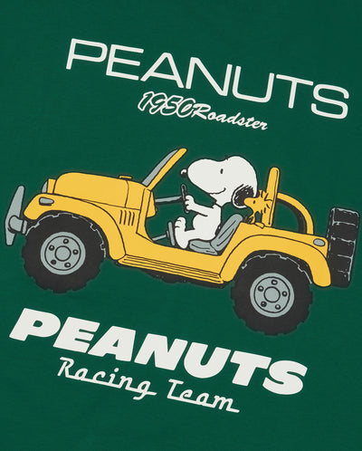 1012429-389 | PALLADIUM X SNOOPY LOGO LOOSE FIT COTTON T-SHIRT | POSY GREEN