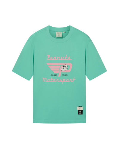 1012431-382 | PALLADIUM X SNOOPY LOGO LOOSE FIT COTTON T-SHIRT | ICE GREEN