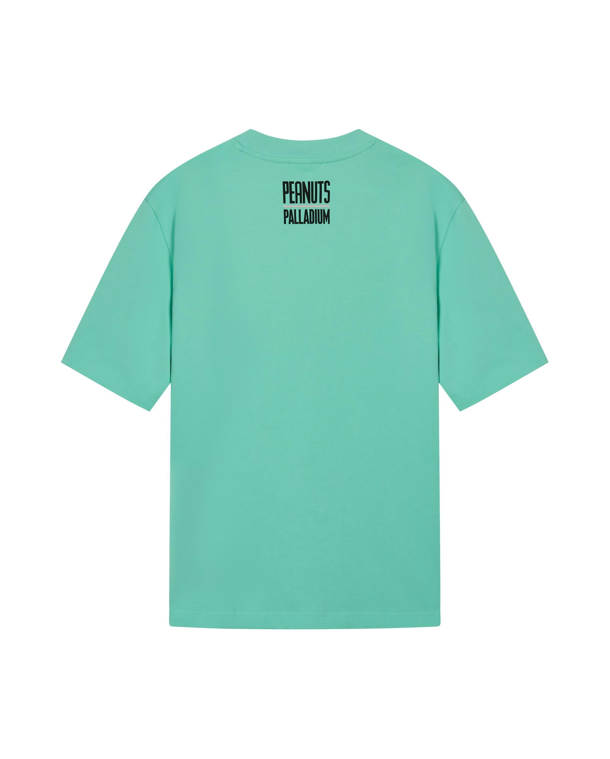 1012431-382 | PALLADIUM X SNOOPY LOGO LOOSE FIT COTTON T-SHIRT | ICE GREEN