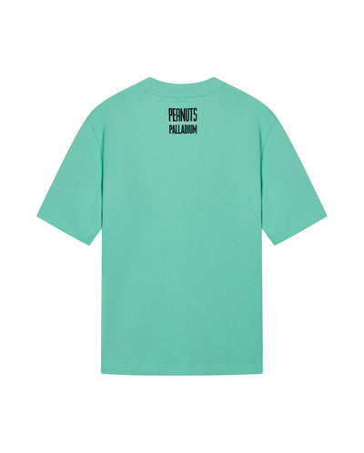1012431-382 | PALLADIUM X SNOOPY LOGO LOOSE FIT COTTON T-SHIRT | ICE GREEN