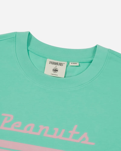 1012431-382 | PALLADIUM X SNOOPY LOGO LOOSE FIT COTTON T-SHIRT | ICE GREEN