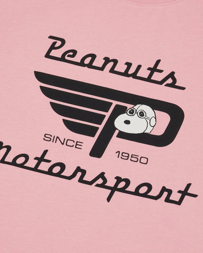 1012431-668 | PALLADIUM X SNOOPY LOGO LOOSE FIT COTTON T-SHIRT | CANDY PINK