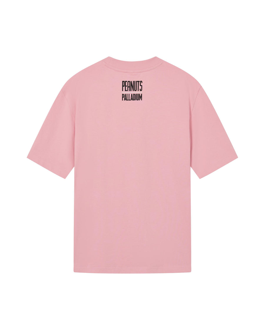 1012431-668 | PALLADIUM X SNOOPY LOGO LOOSE FIT COTTON T-SHIRT | CANDY PINK