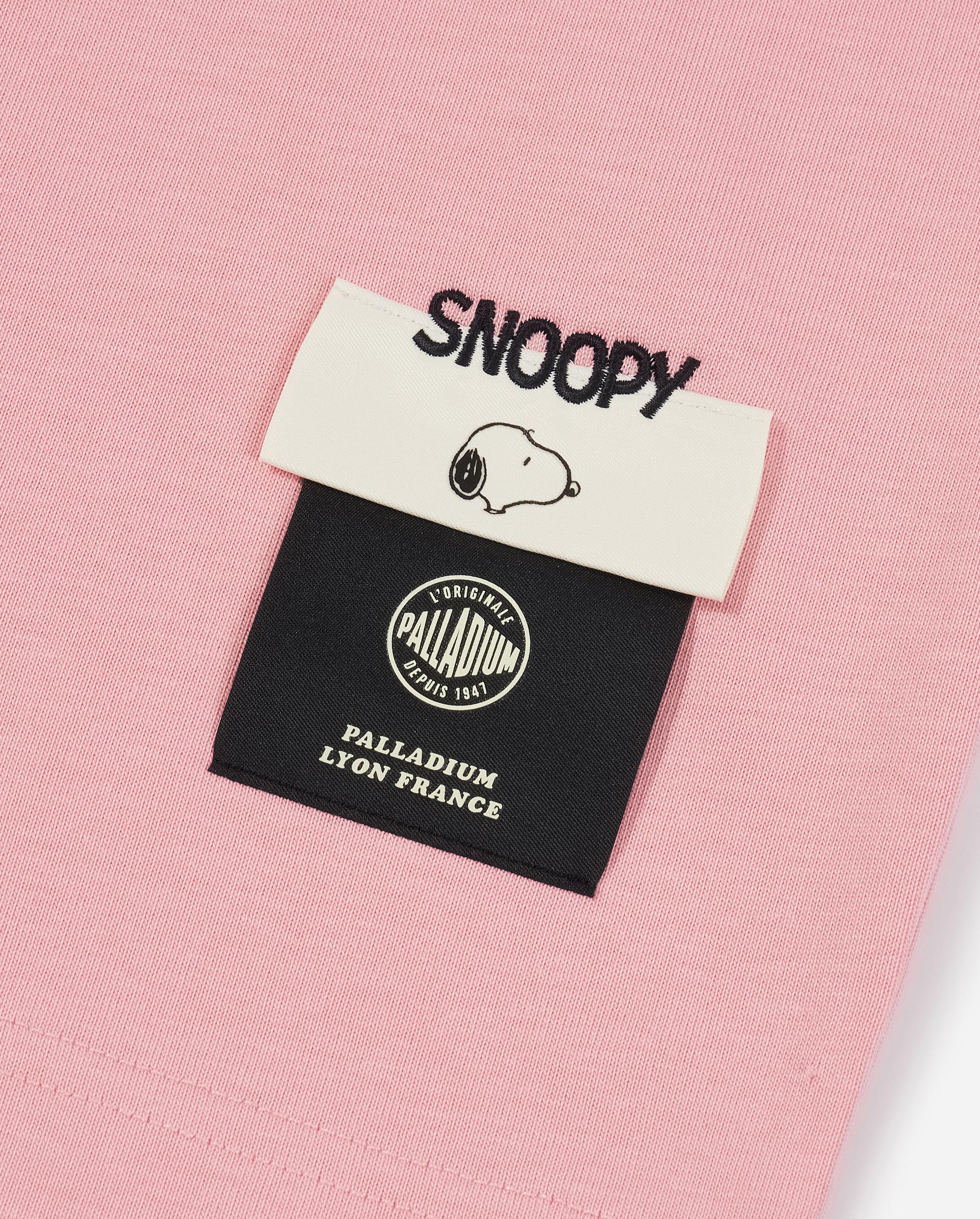 1012431-668 | PALLADIUM X SNOOPY LOGO LOOSE FIT COTTON T-SHIRT | CANDY PINK