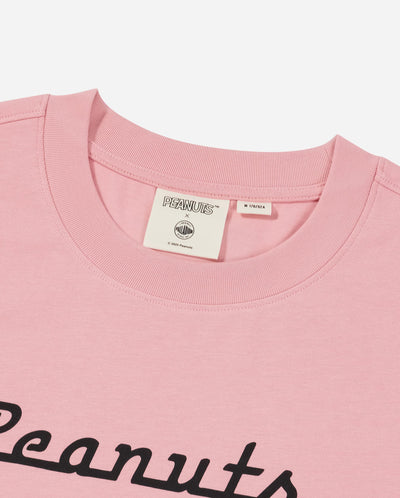 1012431-668 | PALLADIUM X SNOOPY LOGO LOOSE FIT COTTON T-SHIRT | CANDY PINK