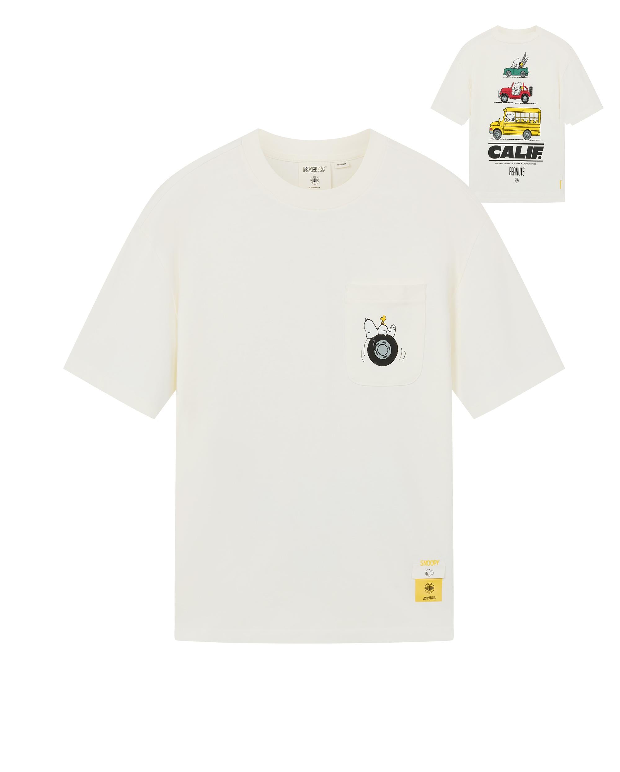 1012432-262 | PALLADIUM X SNOOPY LOGO LOOSE FIT COTTON T-SHIRT | MARSHMALLOW