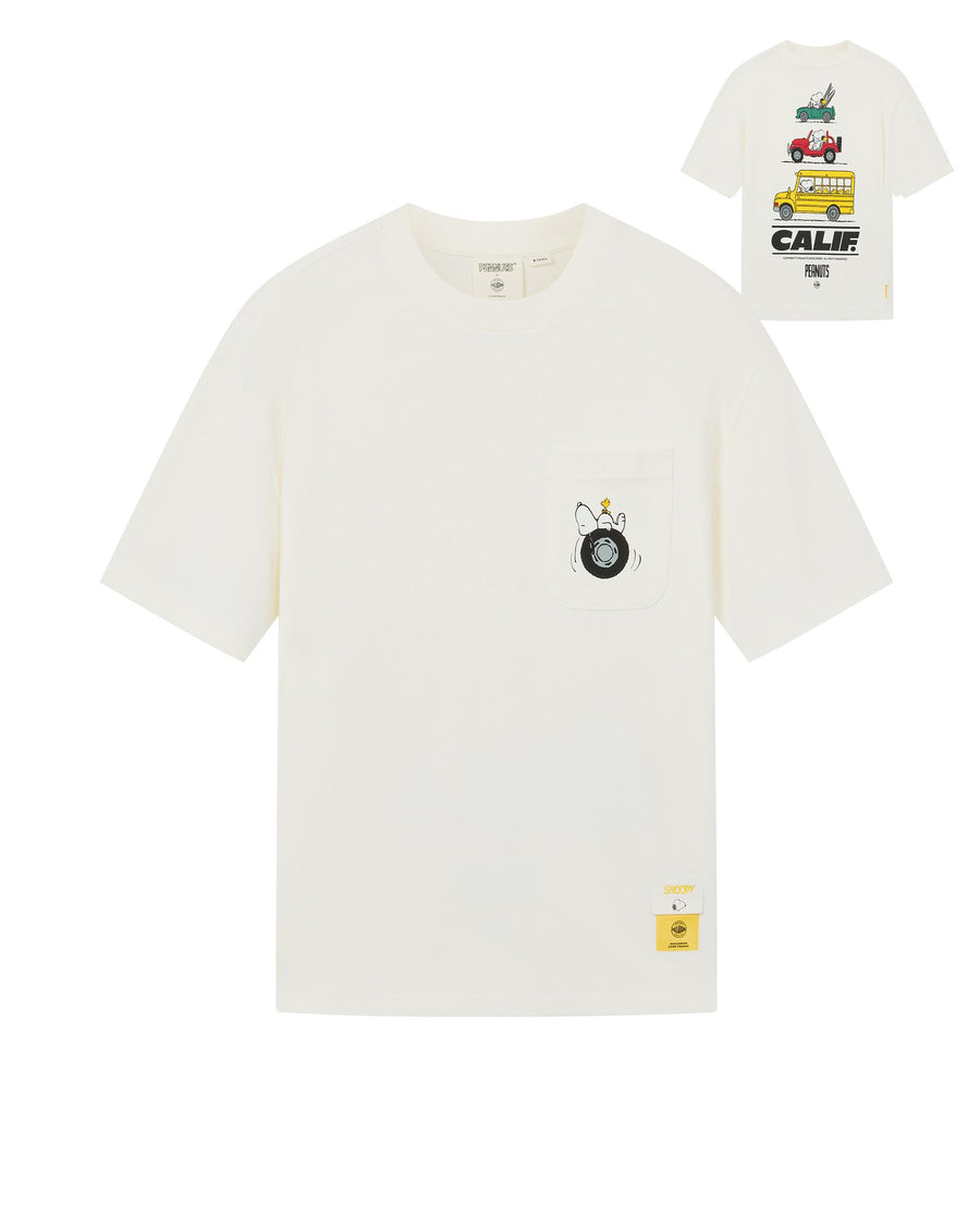 1012432-262 | PALLADIUM X SNOOPY LOGO LOOSE FIT COTTON T-SHIRT | MARSHMALLOW