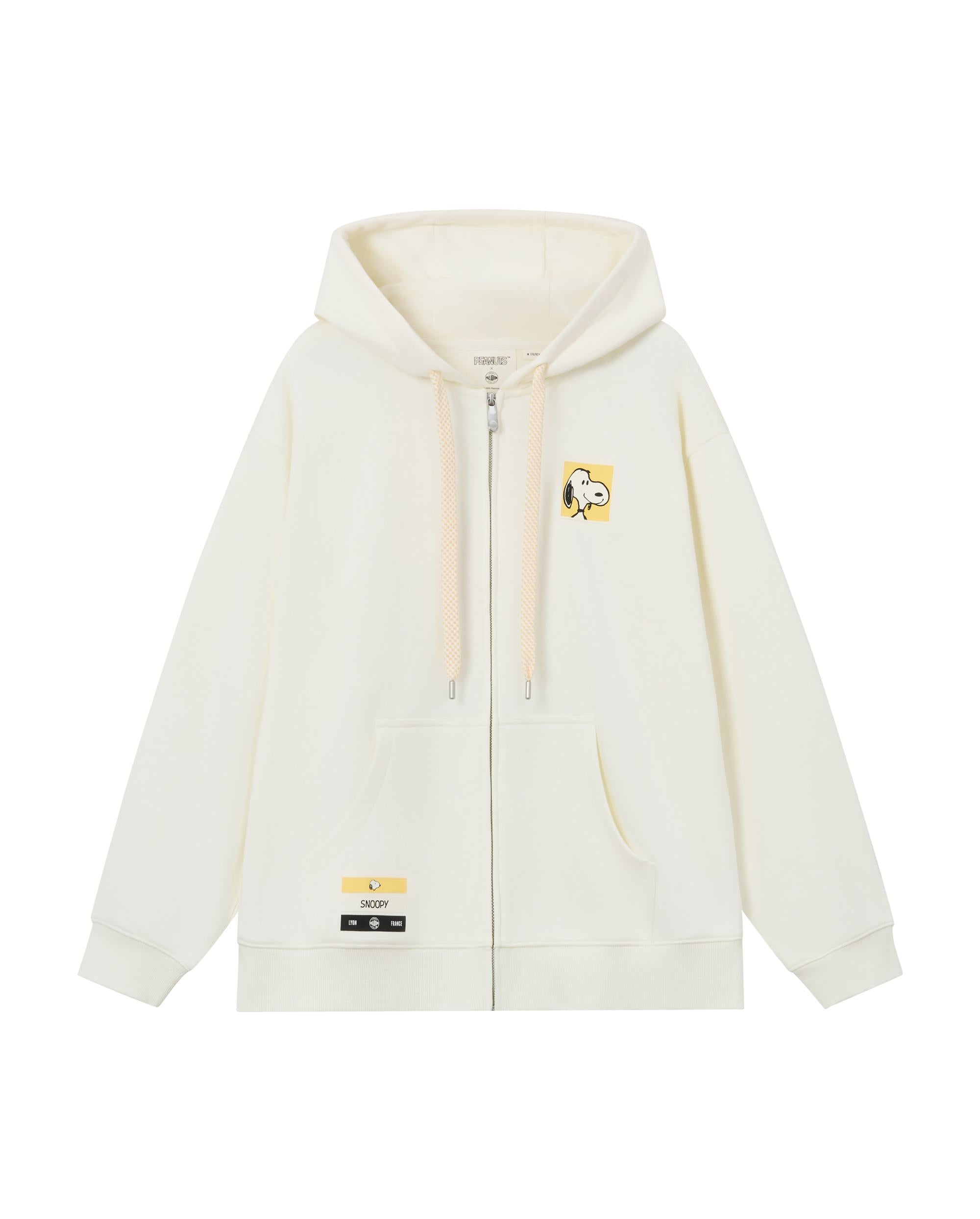 1012567-262 | PALLADIUM X SNOOPY LOGO LOOSE FIT HOODED JACKET | MARSHMALLOW