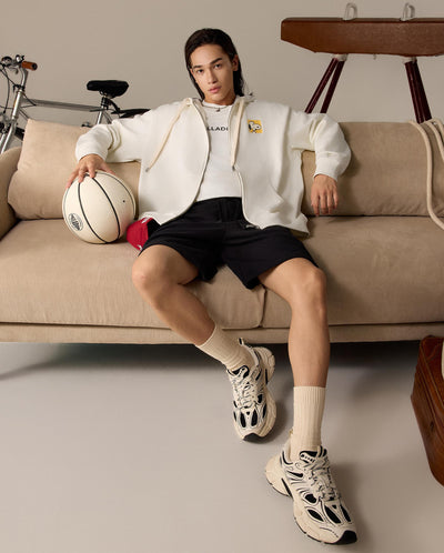 1012567-262 | PALLADIUM X SNOOPY LOGO LOOSE FIT HOODED JACKET | MARSHMALLOW