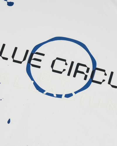 1012659-262 | MEN'S LOGO LOOSE FIT PAINT SPLATTER T-SHIRT | MARSHMALLOW