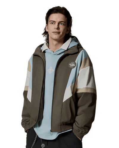1012755-246 | MEN'S LOGO LOOSE FIT COLOR BLOCKS HOODED JACKET | CANTEEN
