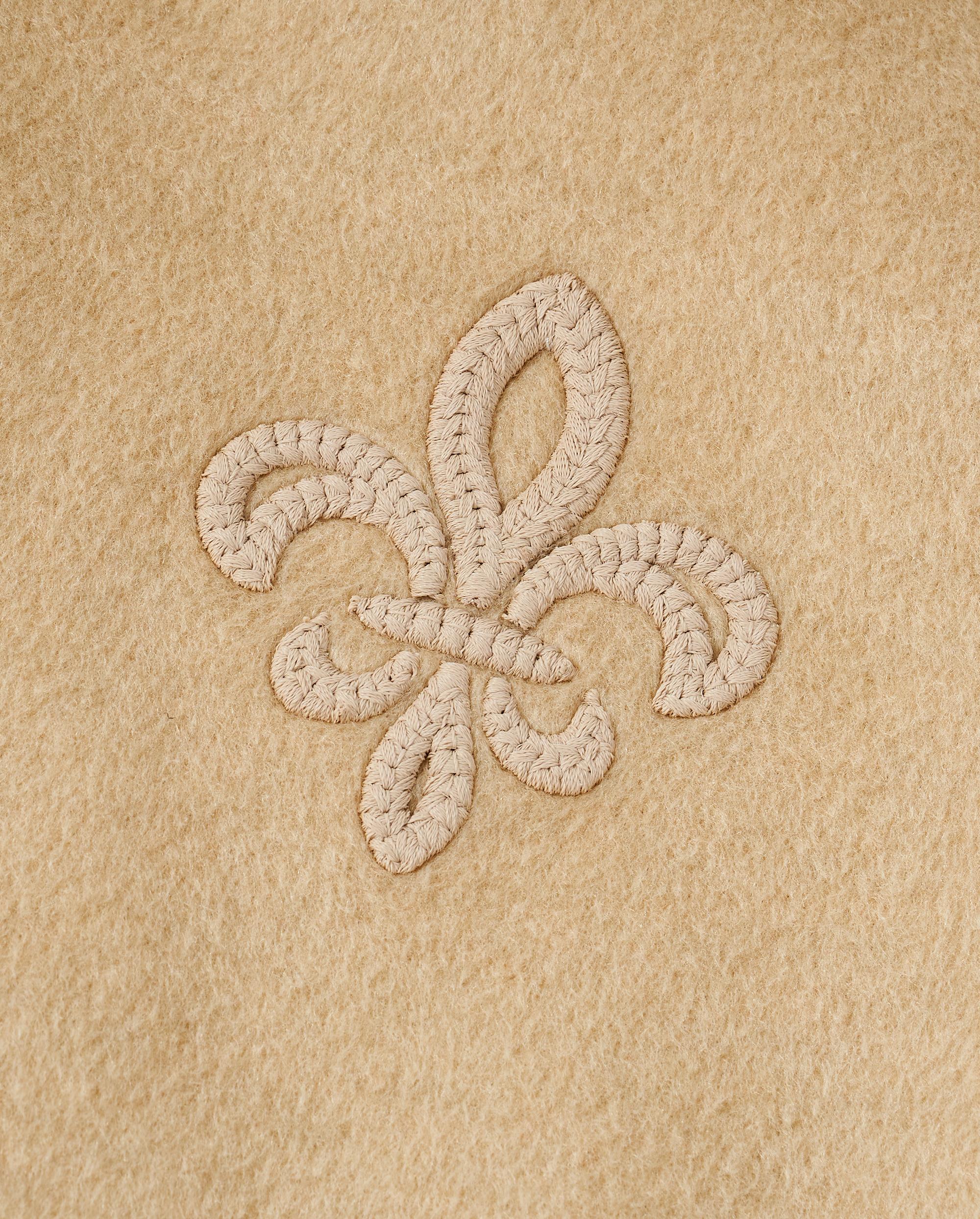 1012756-225 | MEN'S LOGO LOOSE FIT TOP-STITCHING FLEECE JACKET | WHITE PEPPER