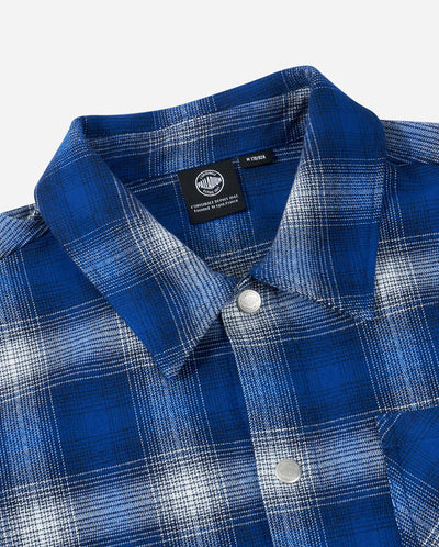 1012763-174 | MEN'S IRIS LOGO LOOSE FIT CHECKED SHIRT | BU/WT