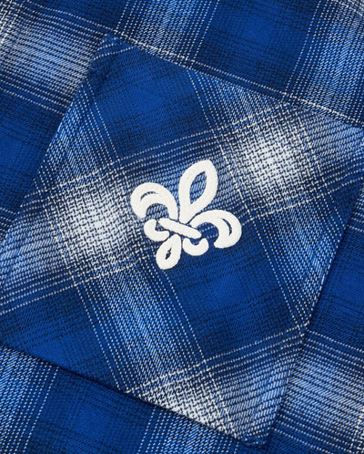 1012763-174 | MEN'S IRIS LOGO LOOSE FIT CHECKED SHIRT | BU/WT