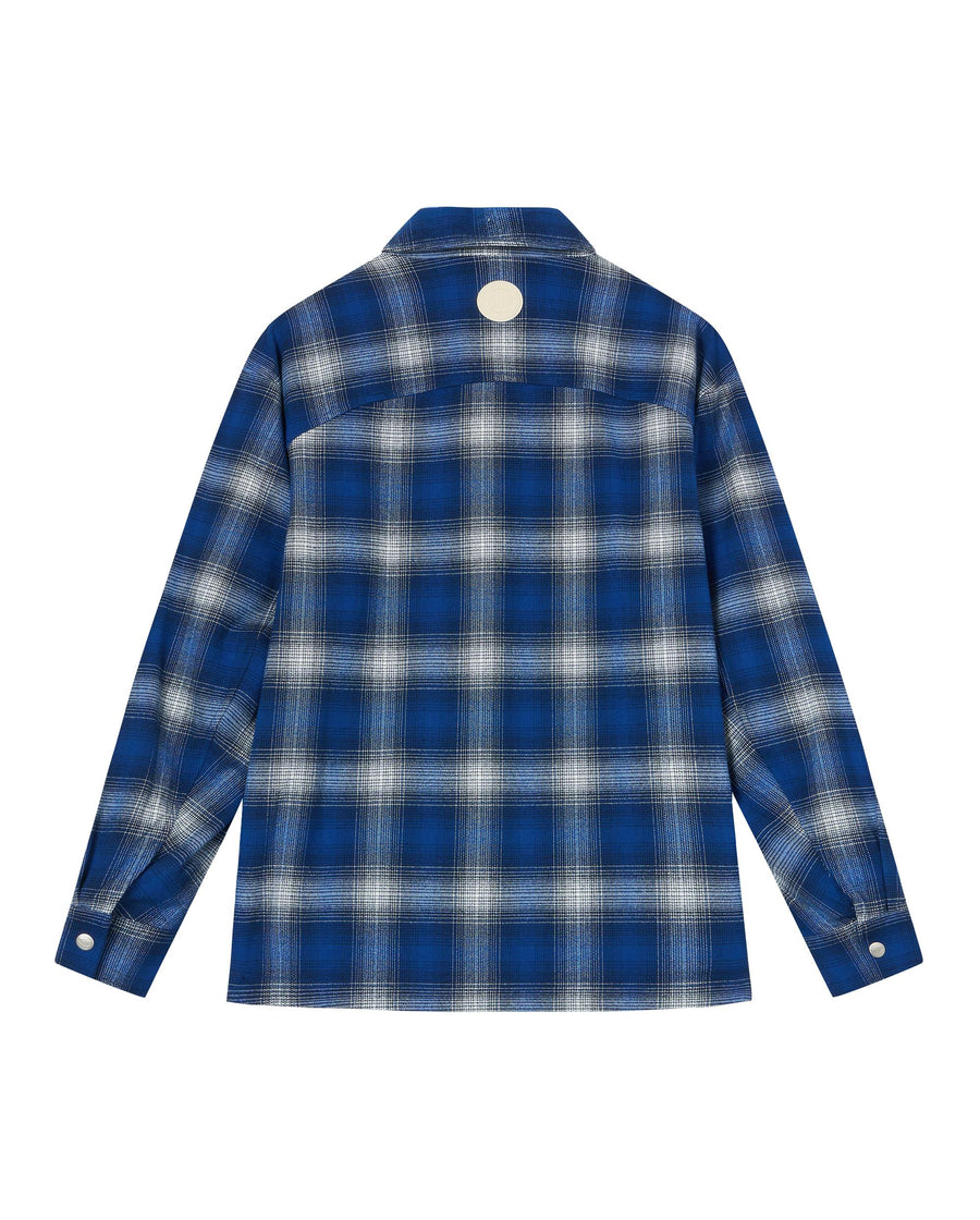 1012763-174 | MEN'S IRIS LOGO LOOSE FIT CHECKED SHIRT | BU/WT