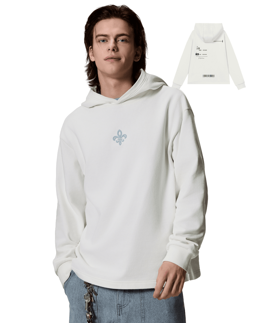 1012764-262 | MEN'S IRIS LOGO COTTON HOODIE | MARSHMALLOW