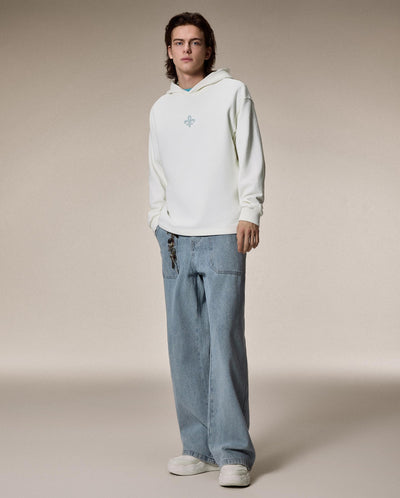 1012764-262 | MEN'S IRIS LOGO COTTON HOODIE | MARSHMALLOW