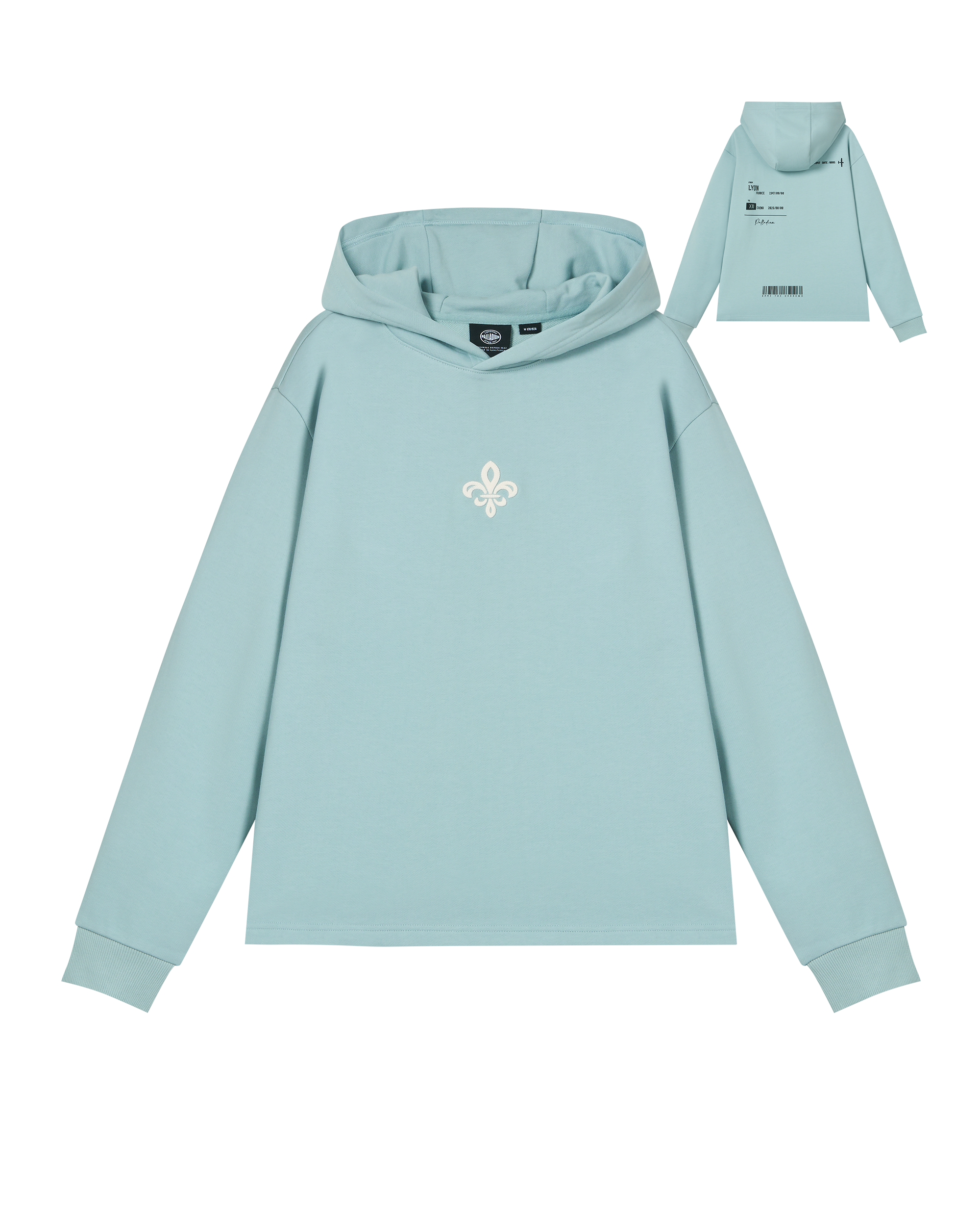 1012764-456 | MEN'S IRIS LOGO COTTON HOODIE | CLOUD BLUE