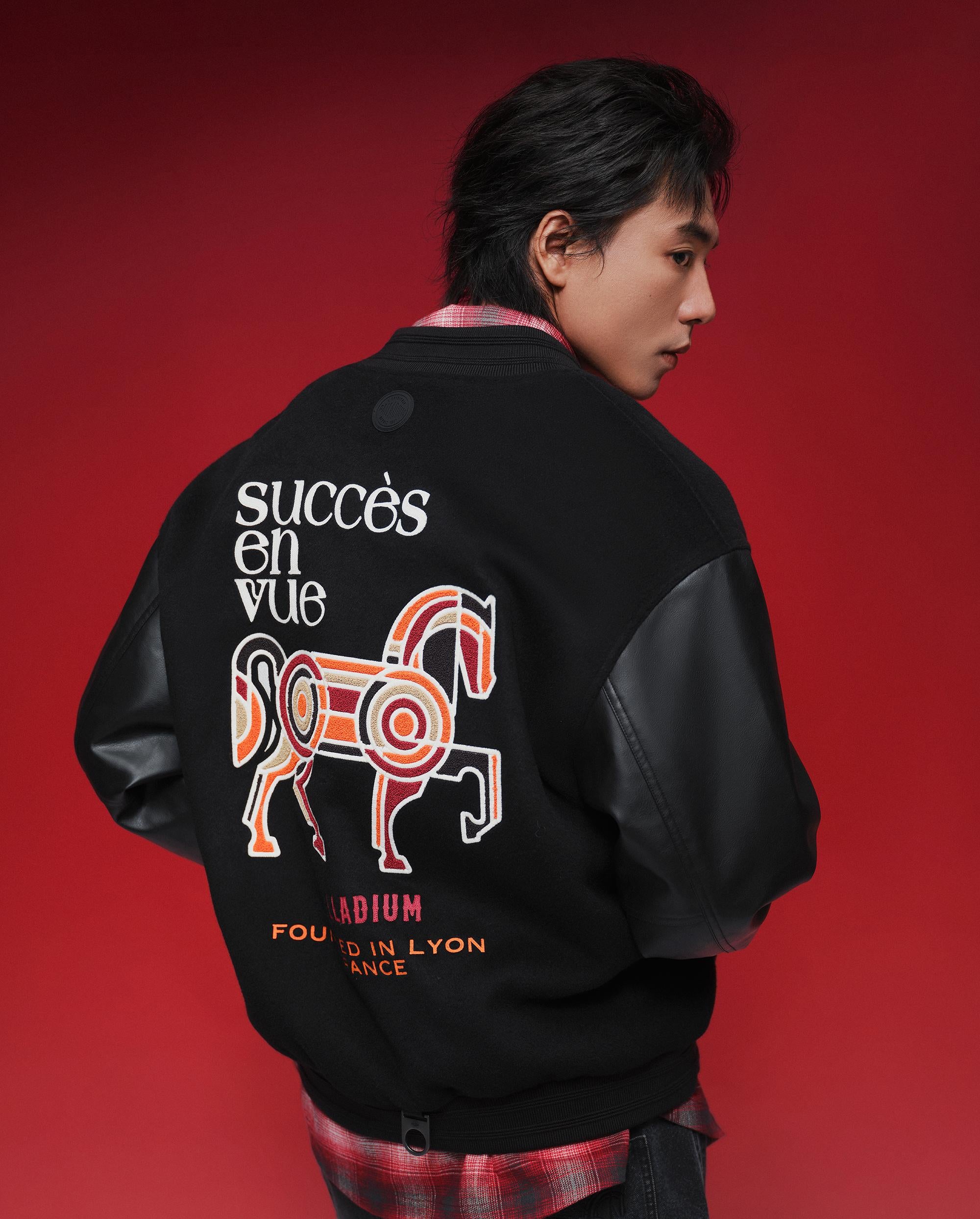 1012776-032 | MEN'S CNY THEME LOGO OVERSIZE WOOL-BLEND JACKET | TAP SHOE