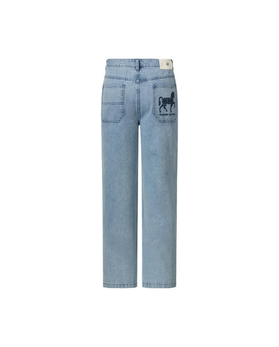 1012783-538 | MEN'S CNY HORSE THEME LOOSE FIT JEANS | ALLURE